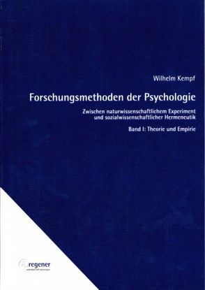 Forschungsmethoden der Psychologie von Kempf,  Wilhelm