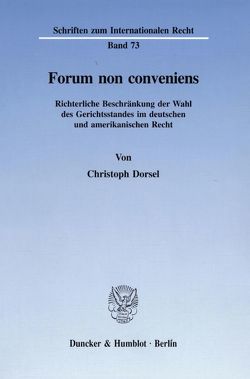 Forum non conveniens. von Dorsel,  Christoph