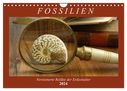 Fossilien – Versteinerte Relikte der Erdzeitalter (Wandkalender 2024 DIN A4 quer), CALVENDO Monatskalender von Frost,  Anja