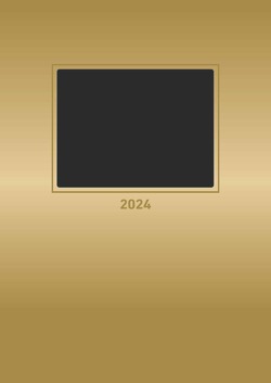 Foto-Bastelkalender gold 2024 – 21 x 29,7 – Do it yourself calendar A4 – datiert – Kreativkalender – Foto-Kalender – Alpha Edition