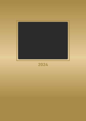 Foto-Bastelkalender gold 2024 – 21 x 29,7 – Do it yourself calendar A4 – datiert – Kreativkalender – Foto-Kalender – Alpha Edition