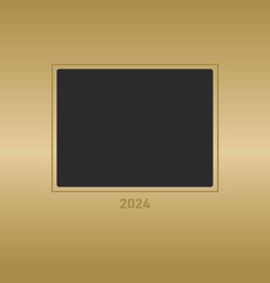 Foto-Bastelkalender Gold 2024 – Do it yourself calendar 21×22 cm – datiert – Kreativkalender – Foto-Kalender – Alpha Edition