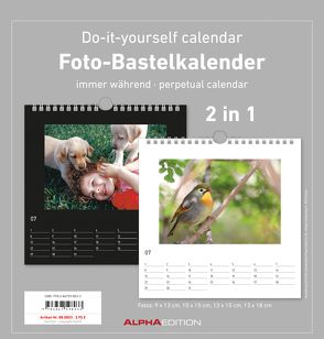 Foto-Bastelkalender – schwarz / weiß – immerwährend – (21 x 22)