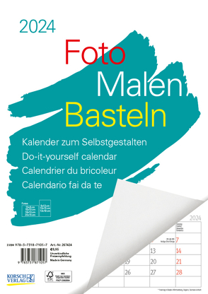 Foto-Malen-Basteln A4 weiß Notice 2024 von Korsch Verlag