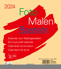 Foto-Malen-Basteln Bastelkalender beige 2024 von Korsch Verlag