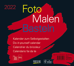 Foto-Malen-Basteln Bastelkalender quer schwarz 2022 von Korsch Verlag