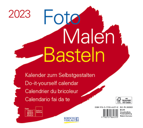 Foto-Malen-Basteln Bastelkalender quer weiß 2023 von Korsch Verlag