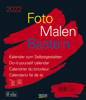 Foto-Malen-Basteln Bastelkalender schwarz groß 2022 von Korsch Verlag