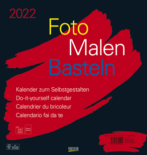 Foto-Malen-Basteln Bastelkalender schwarz groß 2022 von Korsch Verlag