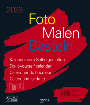 Foto-Malen-Basteln Bastelkalender schwarz groß 2023 von Korsch Verlag
