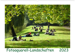 Fotoaquarell-Landschaften. (Wandkalender 2023 DIN A2 quer) von Schmidt,  Sergej