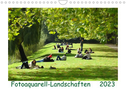 Fotoaquarell-Landschaften. (Wandkalender 2023 DIN A4 quer) von Schmidt,  Sergej