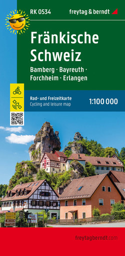 Fränkische Schweiz, Bamberg – Bayreuth, Forchheim – Erlangen, Rad- und Freizeitkarte 1:100.000