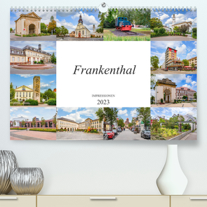 Frankenthal Impressionen (Premium, hochwertiger DIN A2 Wandkalender 2023, Kunstdruck in Hochglanz) von Meutzner,  Dirk