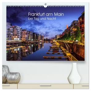Frankfurt am Main bei Tag und Nacht (hochwertiger Premium Wandkalender 2024 DIN A2 quer), Kunstdruck in Hochglanz von Augusto,  Carina