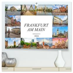 Frankfurt am Main Impressionen (hochwertiger Premium Wandkalender 2024 DIN A2 quer), Kunstdruck in Hochglanz von Meutzner,  Dirk