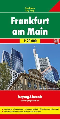 Frankfurt am Main, Stadtplan 1:20.000 von Freytag-Berndt und Artaria KG