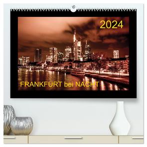 Frankfurt bei Nacht 2024 (hochwertiger Premium Wandkalender 2024 DIN A2 quer), Kunstdruck in Hochglanz von Nöthling,  Karlheinz