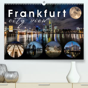 Frankfurt city view (Premium, hochwertiger DIN A2 Wandkalender 2021, Kunstdruck in Hochglanz) von Schöb,  Monika