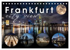 Frankfurt city view (Tischkalender 2024 DIN A5 quer), CALVENDO Monatskalender von Schöb,  Monika