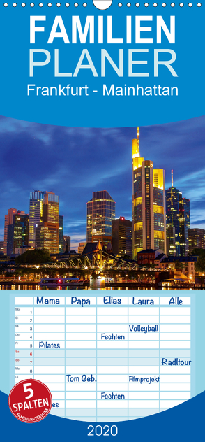 Frankfurt – Mainhattan – Familienplaner hoch (Wandkalender 2020 , 21 cm x 45 cm, hoch) von greatif