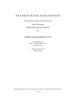 Frankfurter Bibliothek 2019 von Gruß,  Nikolaus