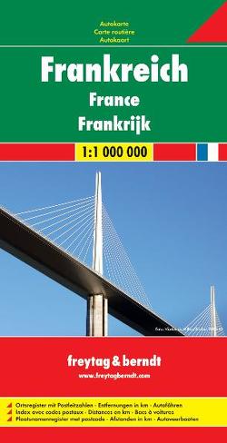 Frankreich, Autokarte 1:1.000.000, freytag & berndt
