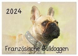 Französische Bulldoggen 2024 (Wandkalender 2024 DIN A3 quer), CALVENDO Monatskalender von Redecker,  Andrea