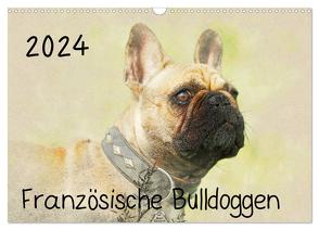 Französische Bulldoggen 2024 (Wandkalender 2024 DIN A3 quer), CALVENDO Monatskalender von Redecker,  Andrea