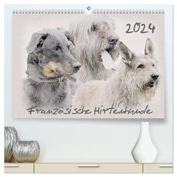 Französische Hirtenhunde 2024 (hochwertiger Premium Wandkalender 2024 DIN A2 quer), Kunstdruck in Hochglanz von Redecker,  Andrea