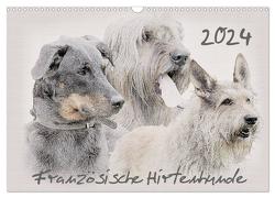 Französische Hirtenhunde 2024 (Wandkalender 2024 DIN A3 quer), CALVENDO Monatskalender von Redecker,  Andrea