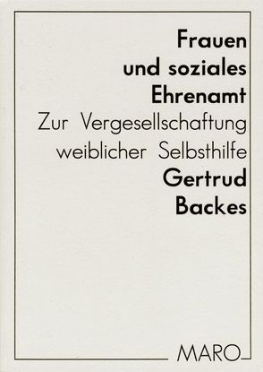 Frauen und soziales Ehrenamt von Backes,  Gertrud, Ostner,  Ilona, Voges,  Wolfgang