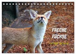 Freche Füchse – lustige Sprüche (Tischkalender 2024 DIN A5 quer), CALVENDO Monatskalender von Kersten,  Peter
