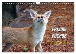 Freche Füchse – lustige Sprüche (Wandkalender 2024 DIN A4 quer), CALVENDO Monatskalender von Kersten,  Peter