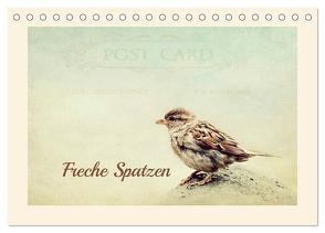 Freche Spatzen (Tischkalender 2024 DIN A5 quer), CALVENDO Monatskalender von Hultsch,  Heike