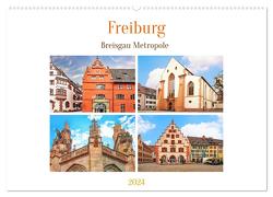 Freiburg – Breisgau Metropole (Wandkalender 2024 DIN A2 quer), CALVENDO Monatskalender von Schwarze,  Nina