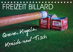 Freizeit Billard – Queue, Kugeln, Kreide und Tisch (Tischkalender 2023 DIN A5 quer) von Voßen - Herzog von Laar am Rhein,  W.W.