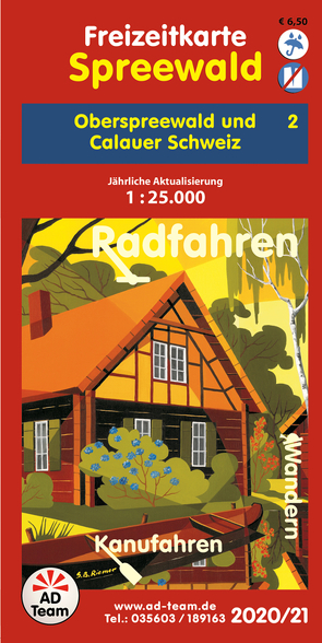 Freizeitkarte Spreewald – 2 (Ausgabe 2020/21)
