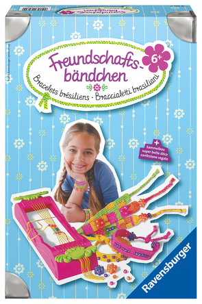 Ravensburger 18280 Freundschaftsbändchen – Freche Armbänder aus bunten Garnen weben, DIY für Kinder ab 6 Jahren