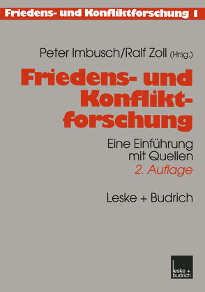 Friedens- und Konfliktforschung von Imbusch,  Peter