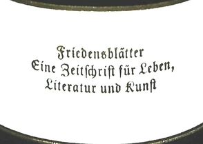 Friedensblätter 1814 und 1815