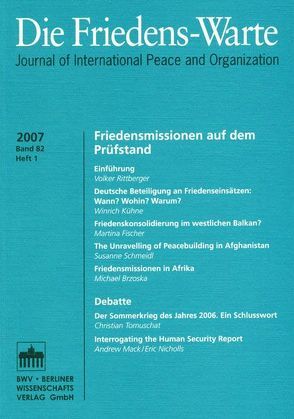 Friedensmissionen auf dem Prüfstand von Ipsen,  Knut, Rittberger,  Volker, Tomuschat,  Christian