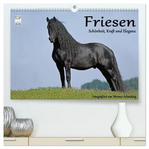 Friesen – Schönheit, Kraft und Eleganz (hochwertiger Premium Wandkalender 2024 DIN A2 quer), Kunstdruck in Hochglanz von Schmäing,  Werner