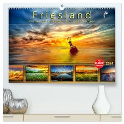 Friesland, verzauberte Landschaft an der Nordsee (hochwertiger Premium Wandkalender 2024 DIN A2 quer), Kunstdruck in Hochglanz von Roder,  Peter