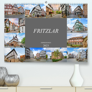 Fritzlar Impressionen (Premium, hochwertiger DIN A2 Wandkalender 2023, Kunstdruck in Hochglanz) von Meutzner,  Dirk