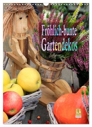 Fröhlich-bunte Gartendekos (Wandkalender 2024 DIN A3 hoch), CALVENDO Monatskalender von Schmidbauer,  Heinz