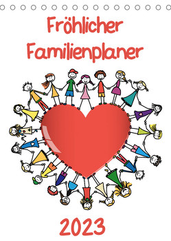 Fröhlicher Familienplaner (Tischkalender 2023 DIN A5 hoch) von / VRD,  pixelpunker.de