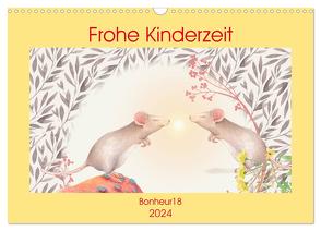 Frohe Kinderzeit (Wandkalender 2024 DIN A3 quer), CALVENDO Monatskalender von Bonheur18,  Bonheur18