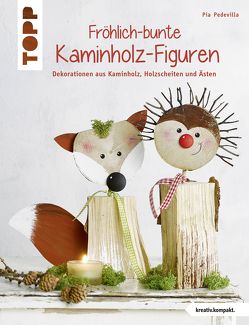 Fröhlich-bunte Kaminholz-Figuren von Pedevilla,  Pia