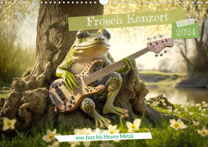 Frosch Konzert (Wandkalender 2024 DIN A3 quer), CALVENDO Monatskalender von Rohr,  Daniel